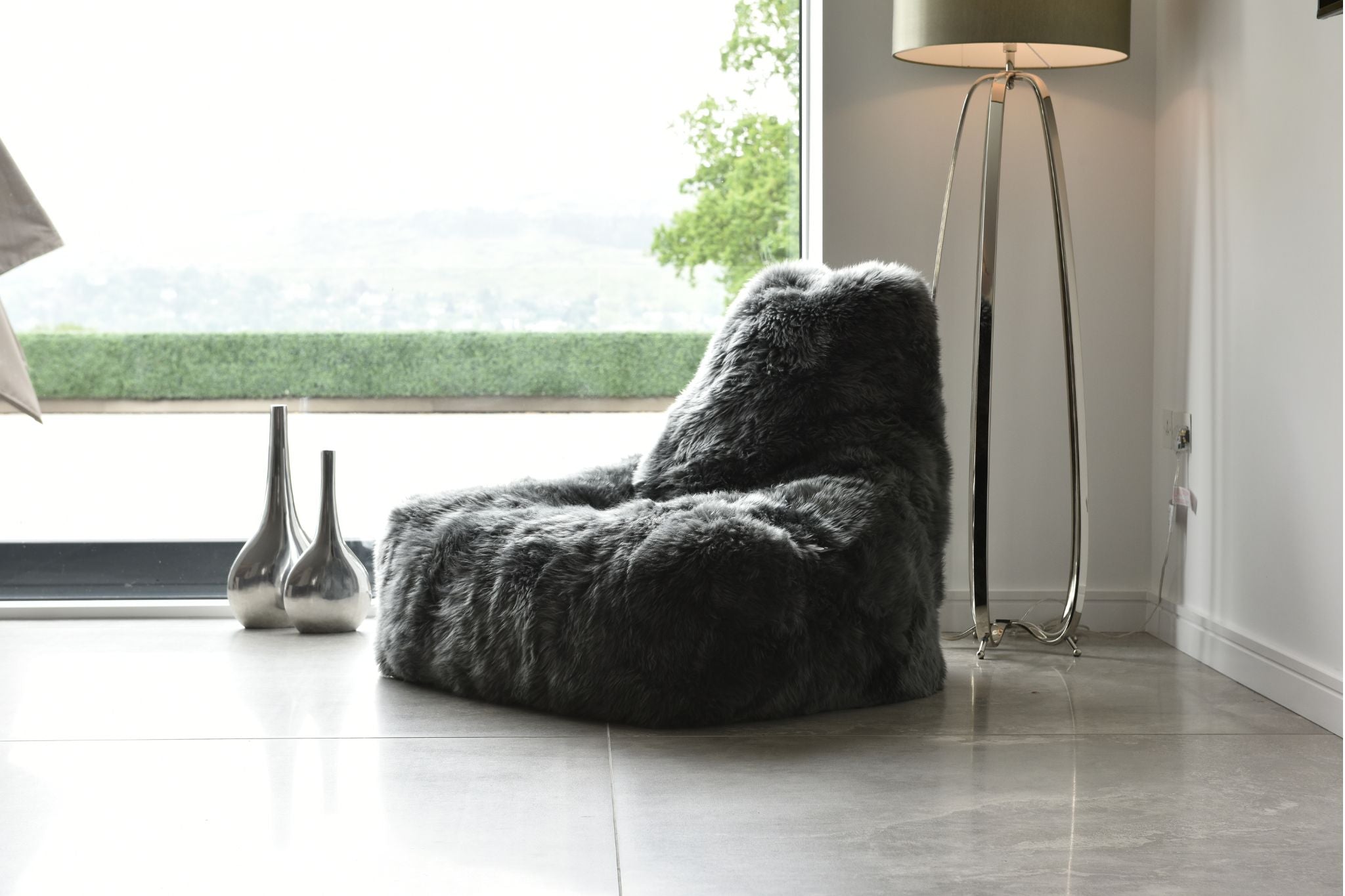 Extreme Lounging Mighty B-Bag Grey Fur Indoor